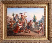 KPM PORCELAIN PLAQUE, LE RETOU