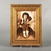KPM PORCELAIN PLAQUE, LITTLE S