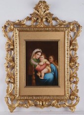 KPM PORCELAIN PLAQUE MADONNA D