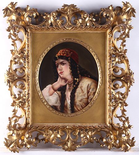 KPM PORCELAIN PLAQUE "ODALISQUE"