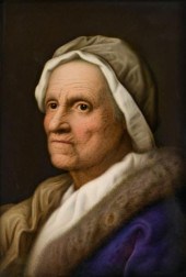 KPM porcelain plaque of an old