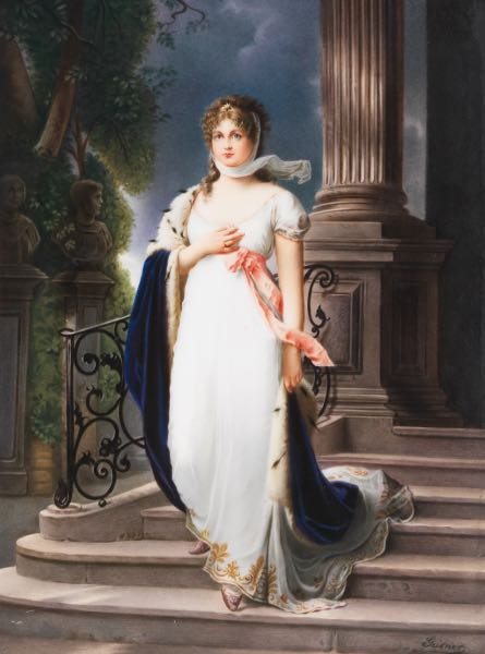 KPM PORCELAIN PLAQUE OF PRINCESS