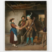 KPM PORCELAIN PLAQUE OF TWO HU