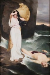 KPM PORCELAIN PLAQUE SIGNED WA