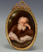 KPM PORCELAIN PLAQUE, ST. JOHN