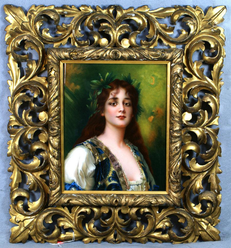 KPM porcelain plaque,Clementine,