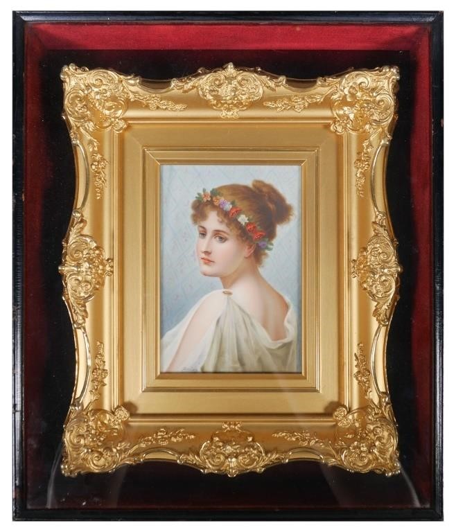 KPM PORCELAIN PORTRAIT PLAQUE,