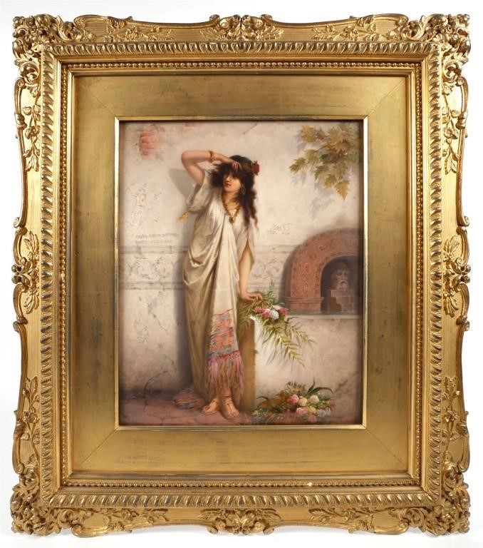 KPM PORCELAIN PORTRAIT PLAQUESigned