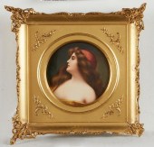 KPM PORCELAIN ROUND PLAQUE OF