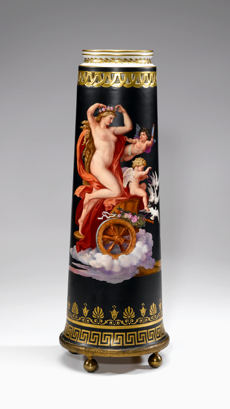KPM porcelain tall vase    late