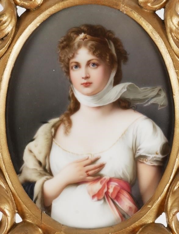 KPM STYLE OVAL PORCELAIN PLAQUE