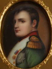 KPM STYLE PLAQUE OF NAPOLEON A