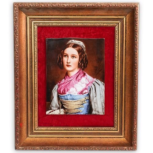 KPM STYLE PORCELAIN FRAMED