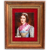 KPM STYLE PORCELAIN FRAMED PLA