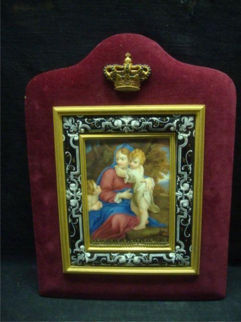 KPM Style Porcelain Plaque in a