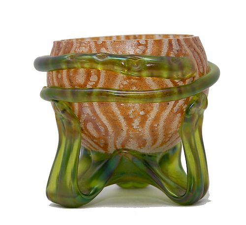 KRALIK ART GLASS CZECH VASE WITH