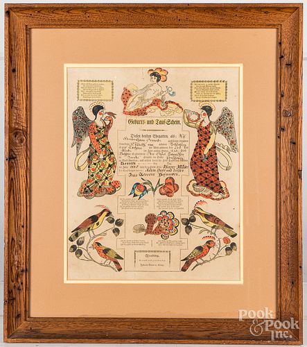 KREBS STYLE WATERCOLOR FRAKTUR,