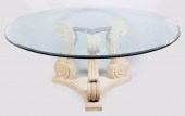 KREISS GLASS TOPPED DINING TAB