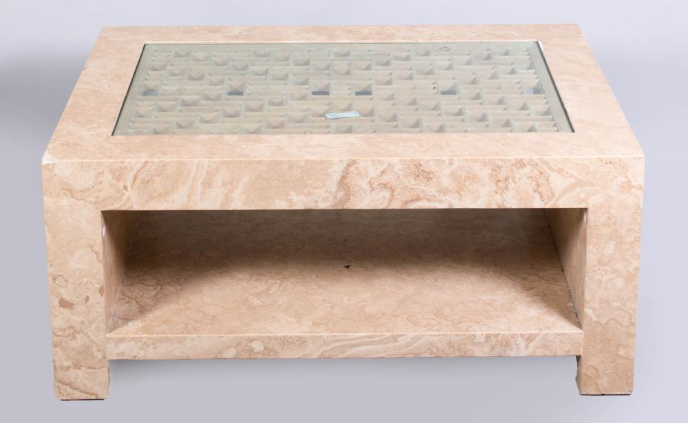 KREISS STONE COFFEE TABLE 20 X 30 X