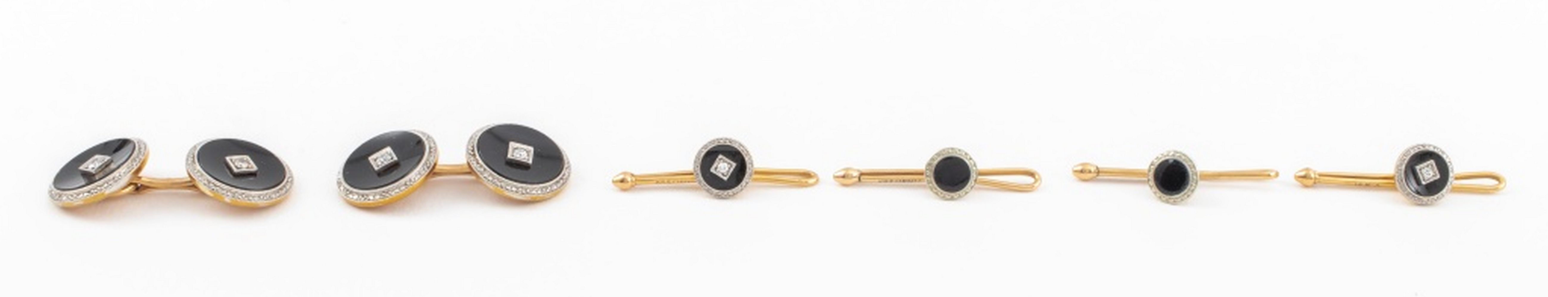 KREMENTZ 14K ONYX & DIAMOND