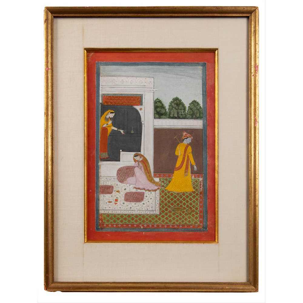 KRISHNA AND RADHA ON A TERRACE