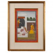KRISHNA AND RADHA ON A TERRACE
