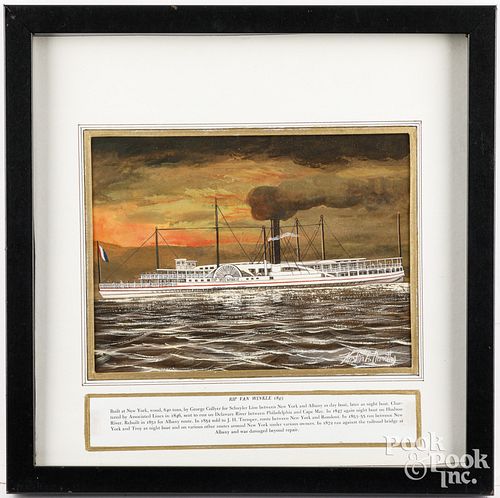 KRISTINA NEMETHY, WATERCOLOR SHIP