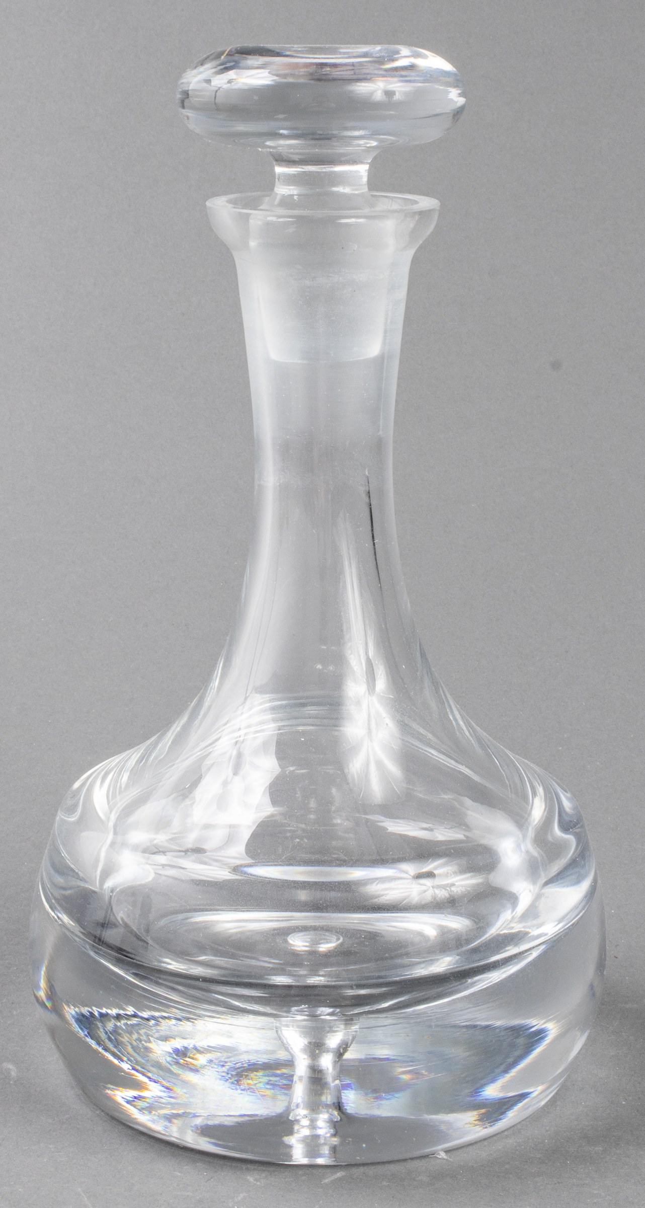 KROSNO POLAND GLASS SHIP DECANTER