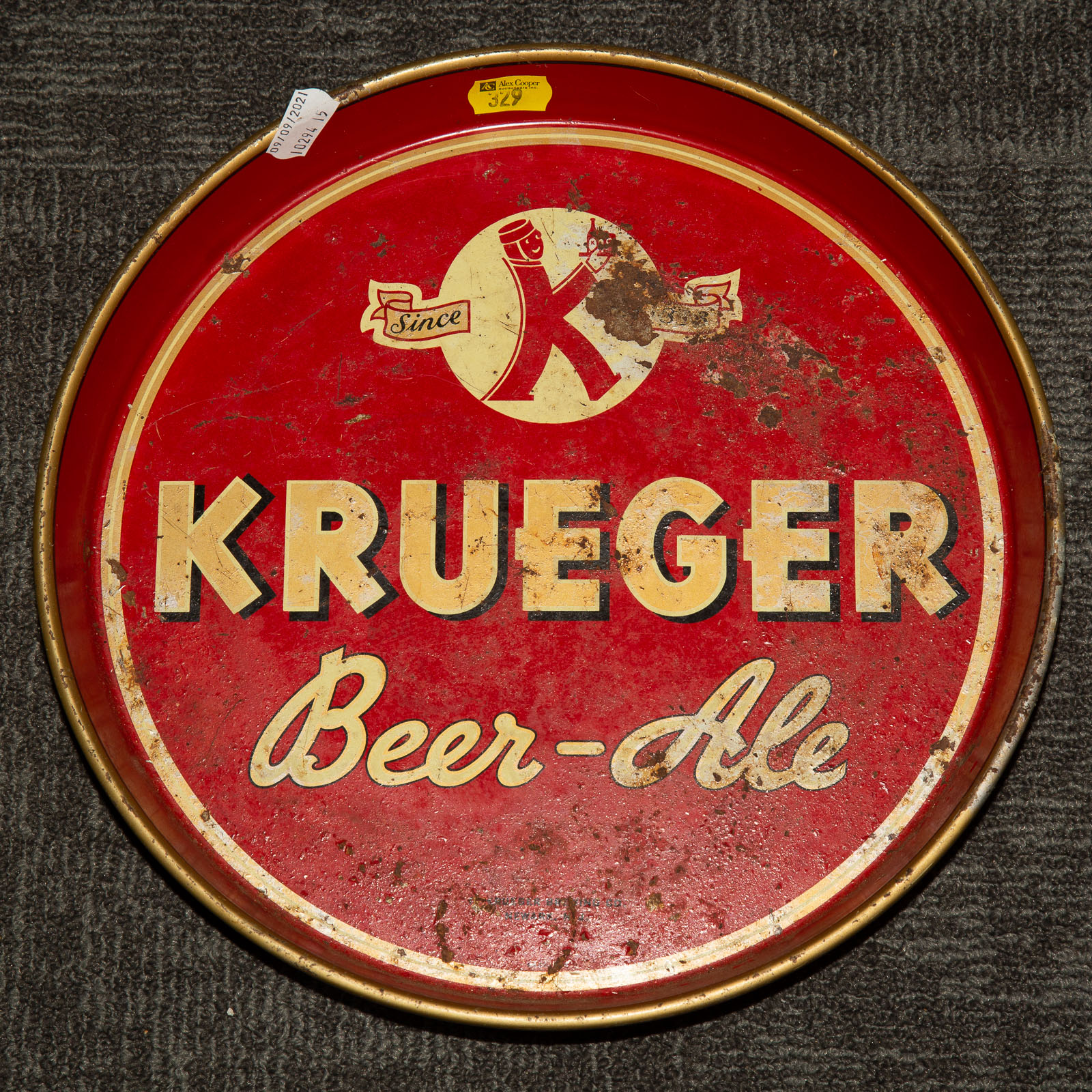 KRUEGER TIN LITHOGRAPHED ROUND BEER