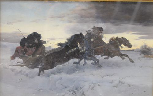KSAWERY SZYKIER "HORSES PULLING