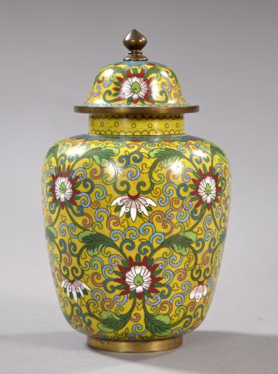 Kuang Hsu Yellow-Ground Cloisonne