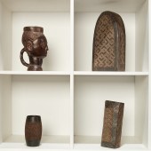 KUBA PEOPLES, (4) WOOD CARVING