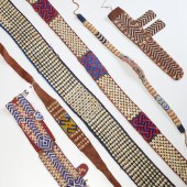 KUBA PEOPLES, (6) BEAD AND COW