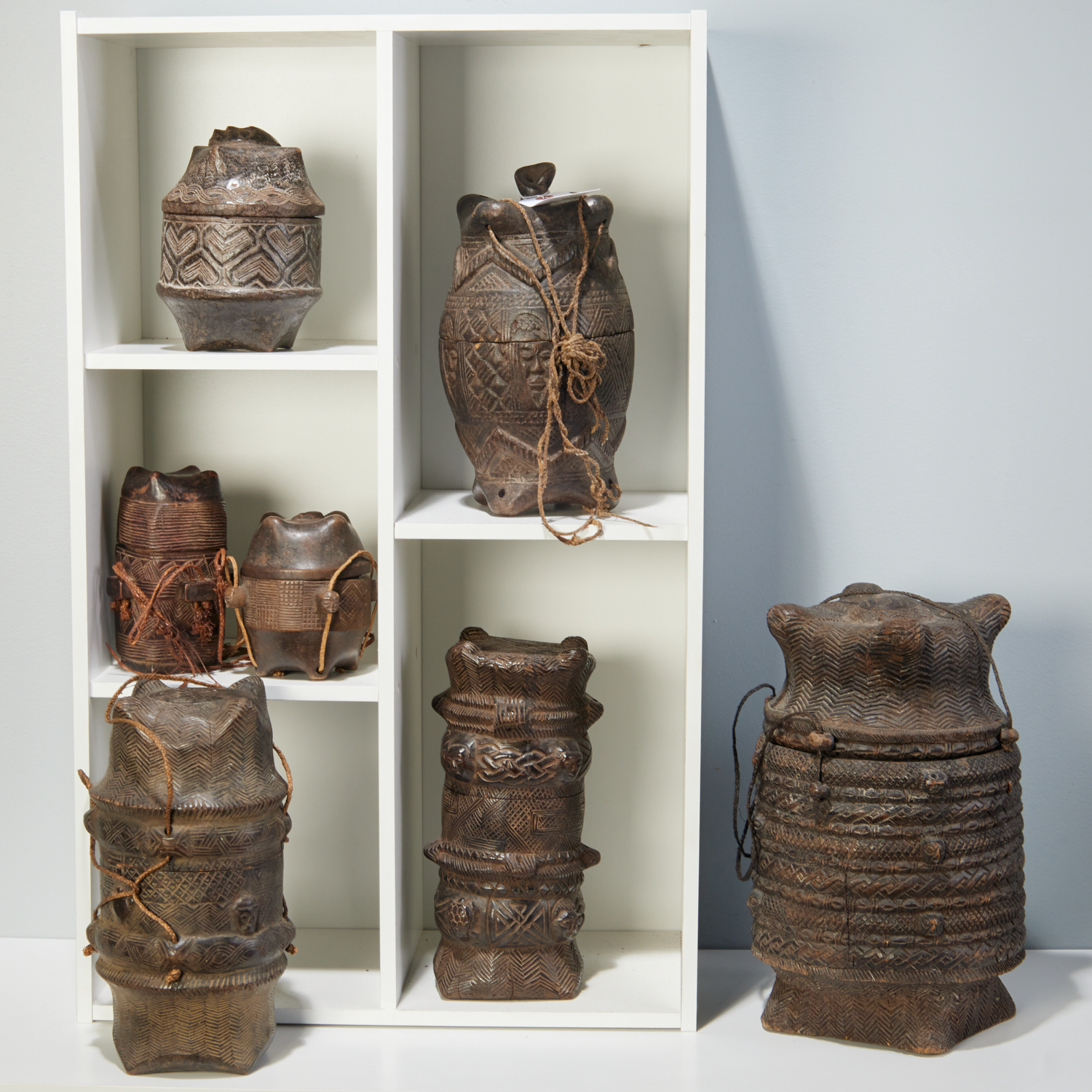 KUBA PEOPLES, (7) LIDDED BOX