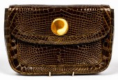 KUC GREEN ALLIGATOR CLUTCH BAG