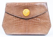 KUC PARIS TAUPE ALLIGATOR CLUT