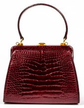 KUC RED ALLIGATOR HANDBAG 8? H