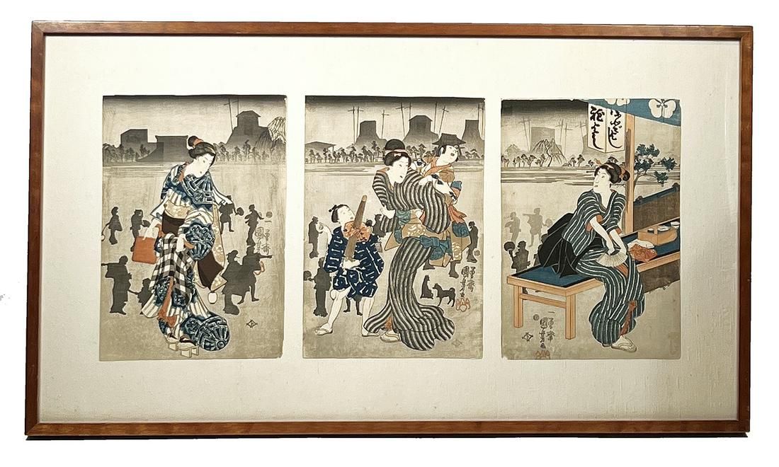 KUNI YOSHI (1797-1861), TRIPTYCH
