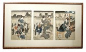 KUNI YOSHI (1797-1861), TRIPTY