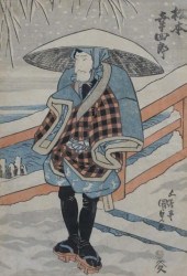 KUNISADA, ACTOR IN WINTER, WOO