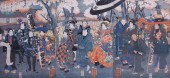 KUNISADA PROCESSIONAL SCENE, O