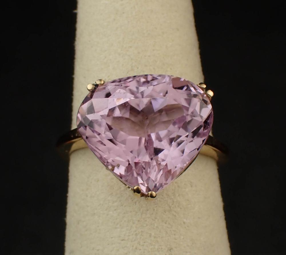 KUNZITE AND FOURTEEN KARAT GOLD