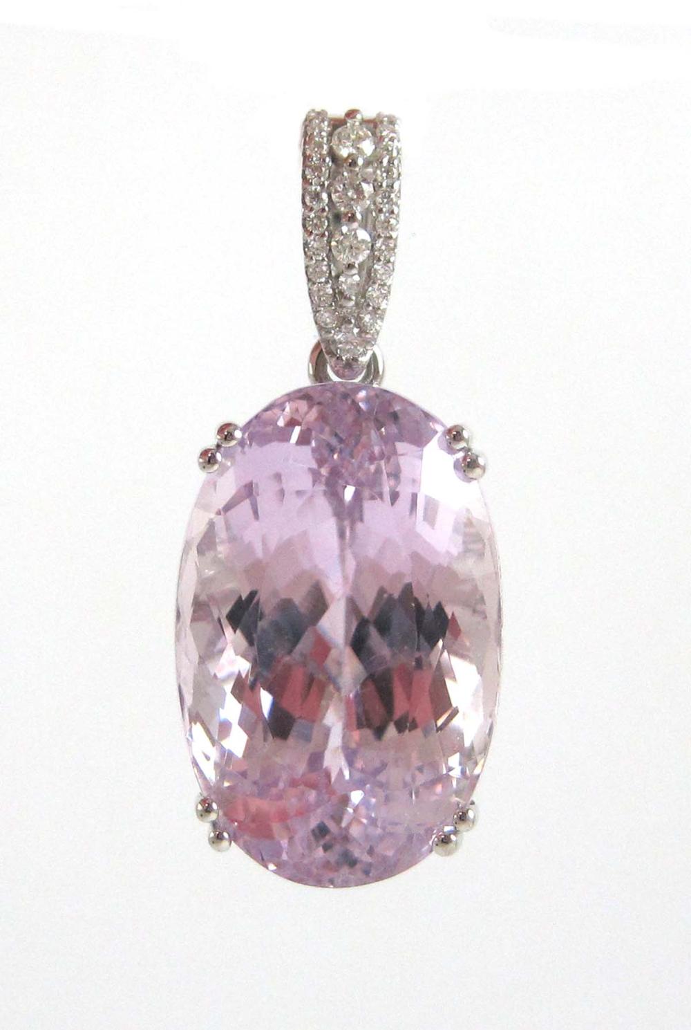 KUNZITE, DIAMOND AND FOURTEEN KARAT