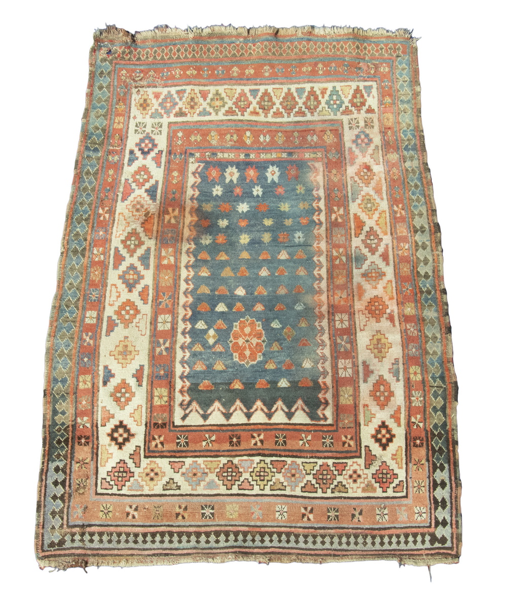 KURD RUG An abrashed navy blue