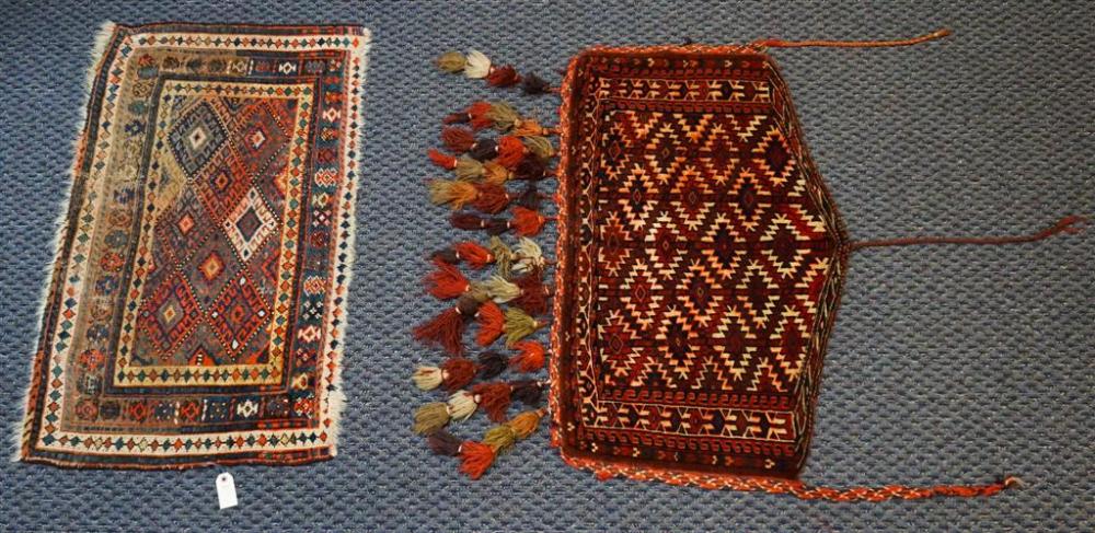 KURDISH RUG AND A TURKMAN RUG,