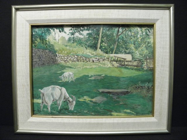 Kurt Wiese framed watercolor