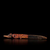 Kwakiutl Wooden Raven Knife ha