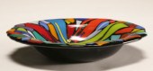 Kymm Hughes black glass bowl h