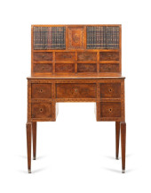 L 19TH C. FAUX BOOKS & MARQUET