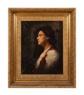L. 19TH C. PROFILE PORTRAIT OF
